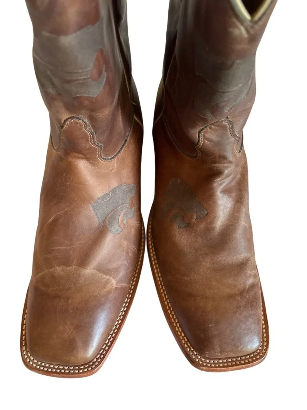 Nocona Boots Mens KSU Brown Cowhide Branded Style MDKSU12 Size 14EE Handcrafted
